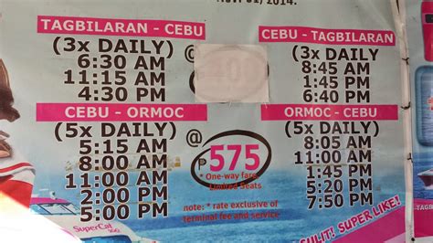 tacloban to bohol ferry|2GO Travel — Schedules.